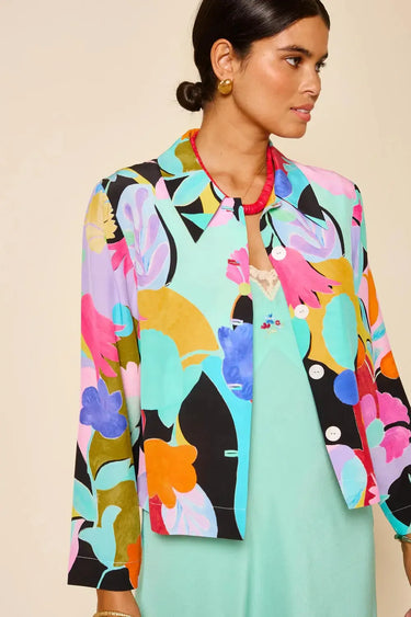 Ginette Top Abstract Tulip Black-Tops-Rixo-Debs Boutique